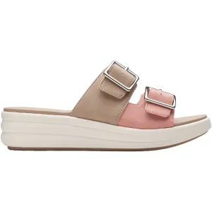 Women's Clarks Cloudsteppers Drift Buckle Peach Combi Synthetic