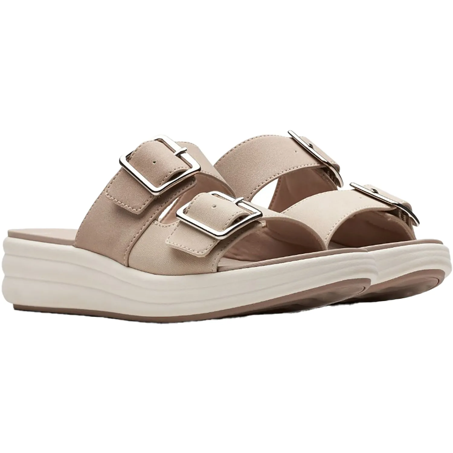 Women's Clarks Cloudsteppers Drift Buckle Sand Combi Synthetic