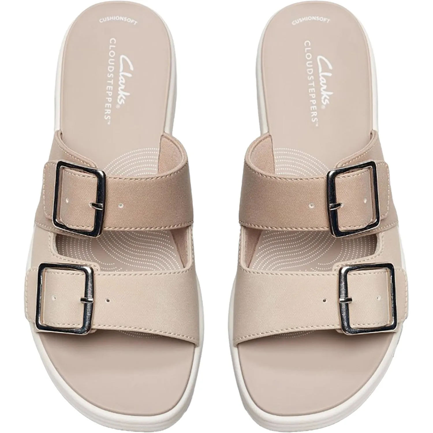 Women's Clarks Cloudsteppers Drift Buckle Sand Combi Synthetic