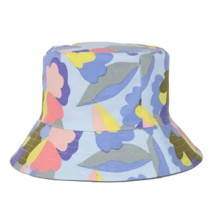 Women's Reversible Bucket Hat Abstract Floral Green Milieu
