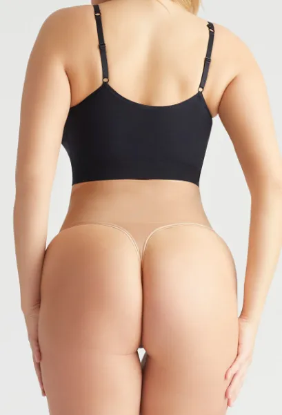 YUMMIE SHAPING THONG SEAMLESS - ALMOND