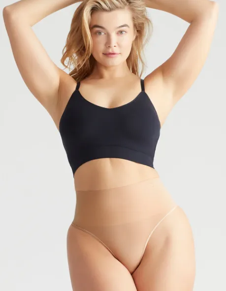 YUMMIE SHAPING THONG SEAMLESS - ALMOND