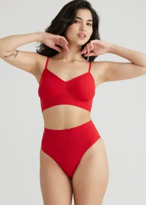 YUMMIE SHAPING THONG SEAMLESS - SALSA